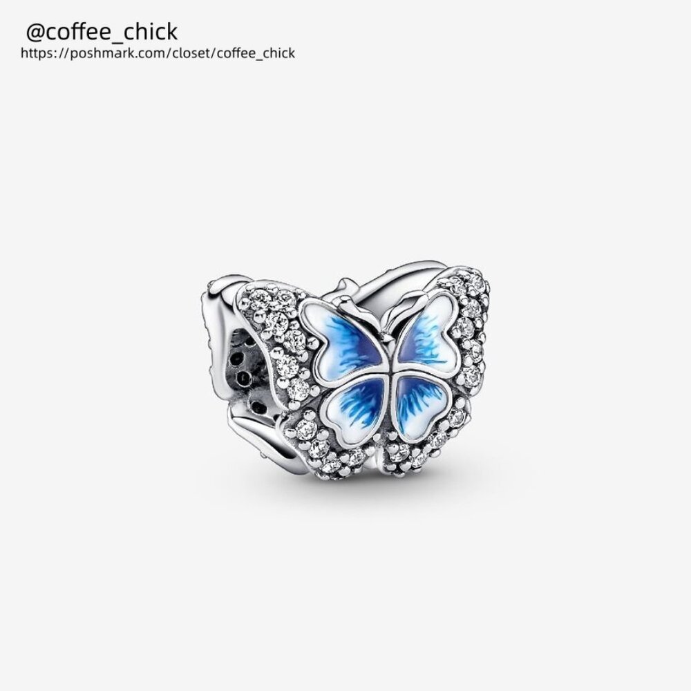 Pandora Blue Butterfly Sparkling Charm|Pendant